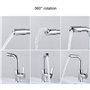 Guador Robinet de Lavabo 360° Rotation Robinet de Salle de Bain Eau Froide Et Chaude Robinet Monocommande Mitigeur Lavabo Robine