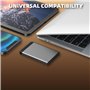 BlueStars Disque Dur Externe Portable 1To USB SATA Ultra Fin Tout-Aluminium Stockage pour PC, Mac, Laptop, Ordinateur de Bureau,