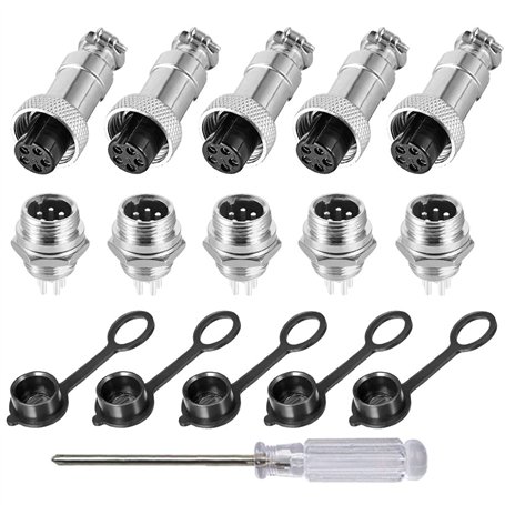 Aiqeer 5 Pièces 5 Broches GX12 Aviation Connecteur