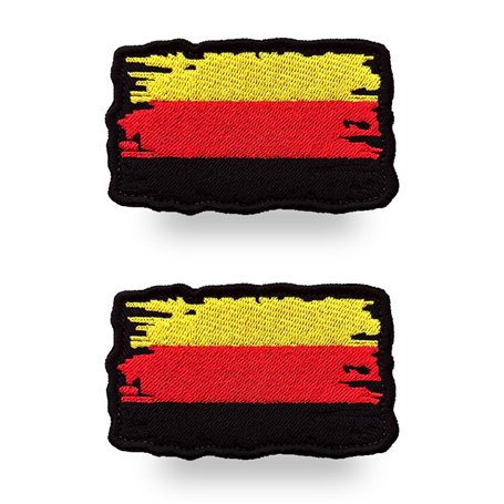 Lot de 2 écussons brodés rétro avec drapeau de l'Allemagne - Applications allemandes - Pour vêtements