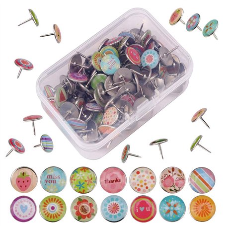 100 Pièces Punaises Rondes