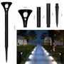 Lampe Solaire Extérieur Jardin Lumière Solaire Exterieur Étanche IP65 Eclairage Spot Solaire Exterieur LED Sécurité Sans Fil Fon