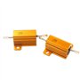 Mdurian 2 X Résistances 25W 15 Ohm 5% Aluminium Boîtier Résistances de Charge Châssis Monté Logement Plaque d'or Fil Enroulé