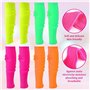 Udbrud Jambières pour Femme, 4 Paires Neon Warmers Chaussettes Guetres Guêtres Fluo Années 80 90 Accessoires de Fête de Bal Rétr