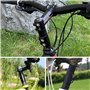 Rlongtou Guidon de vélo surélevé de guidon de vélo VTT avec clés hexagonales pour fourche de 28,6 mm, alliage d'aluminium, noir