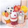 75ml Gobelets à Dessert Ronds En Plastique Coupe Apéritif Parfait Clair Bol
