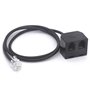 Tomost Répartiteur de casque RJ9 4P4C mâle vers 2 RJ9 femelle pour Plantronics