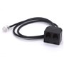 Tomost Répartiteur de casque RJ9 4P4C mâle vers 2 RJ9 femelle pour Plantronics, Jabra, Hot Desking Office Phones