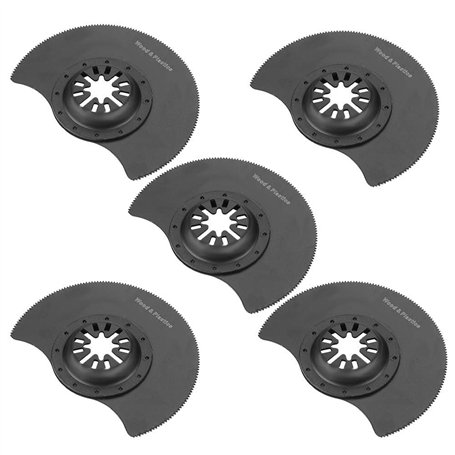 Lot de 5 lames de scie circulaire oscillantes pour bois/métal - Accessoires pour réparation de coupe et meulage