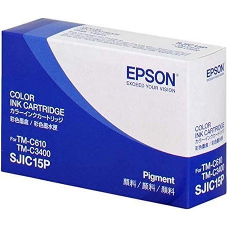 Epson SJIC15P Cartouche d'impression pour TM C3400/C610 1 x couleur (cyan