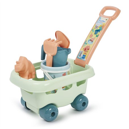 Jouets Ecoiffier - 465 - Chariot Dino Garni - Jeu de Plage pour Enfant - Dès 18 Mois - Origine France Garantie