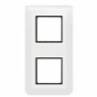 Legrand - Plaque Mosaic avec support pour 2 x 2 modules montage vertical - blanc