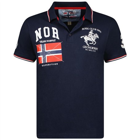 Geographical Norway kelestre men Polo Homme Classique - Polos Coton Manches Courtes Decontracte Col Bouton - Casual Shirt Tops R