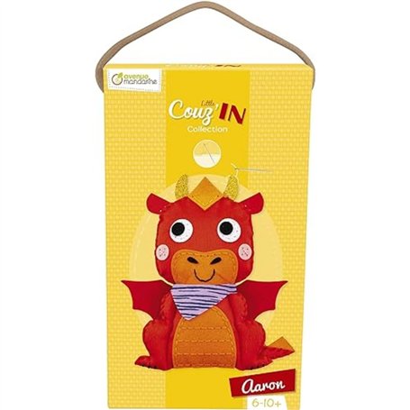 MY MANDARINE KC139C - Kit Créatif Couture Enfant - Doudou à coudre Little Couz'IN - À partir de 6 ans - AARON