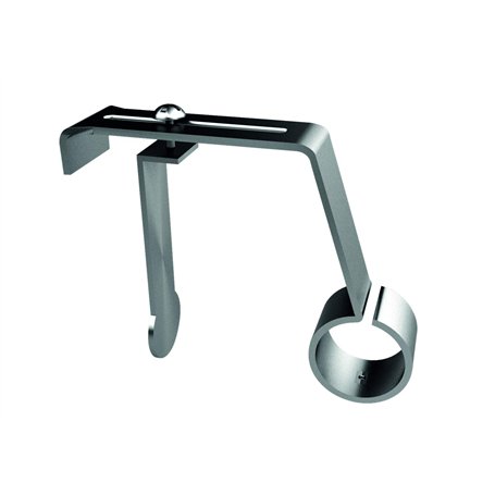 Trim&Tram 1 Support Tringle sans perçage Nickel Mat pour Coffre de volet Roulant à rainure diamètre 20