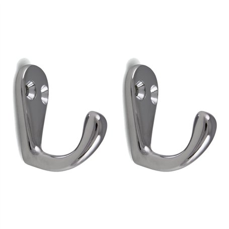 cyclingcolors 2x crochet métal chromé brillant poli hauteur 41mm meuble cuisine salle de bain porte serviette manteau chemise to