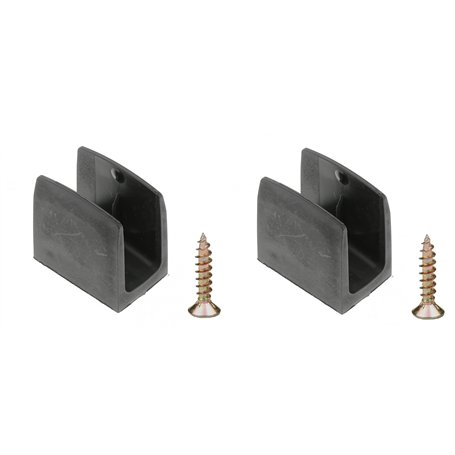 cyclingcolors 2x clip bloqueur de manivelle volet roulant noir support guide manette plastique 15mm - 18mm universel fenêtre mur