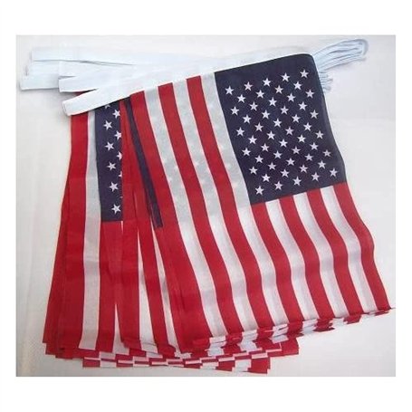 AZ FLAG - Guirlande Drapeau Etats-Unis - 4 Mètres Avec 20 Petits Drapeaux Américain - Usa De 15x10 cm - Fanion 100% Polyester -