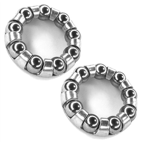 cyclingcolors 2X ROULEMENT Cage A Billes PEDALIER 9 Billes 6.35MM Transmission Velo VTT Ville Vintage BMX