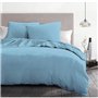Parure de couette 3 pieces - HOME LINGE PASSION - HP72067 - Microfibre 82 g - 220 x 240 cm - Bleu ciel