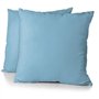 Lot de 2 taies d'oreiller - HOME LINGE PASSION - HP72090 - Microfibre 82 g - 63 x 63 cm - Bleu ciel