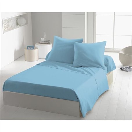 Drap plat - HOME LINGE PASSION - HP72101 - Microfibre 82 g - 240 x 300 cm - Bleu ciel