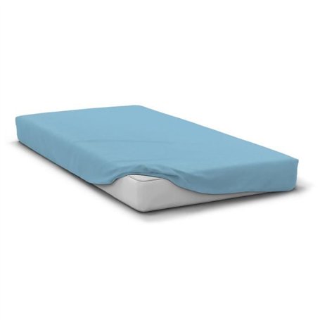 Drap housse - HOME LINGE PASSION - HP72124 - Microfibre 82 g - 90 x 190 cm - Bonnet 30 cm - Bleu ciel