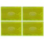 CANOCEA Lot de 4 Etuis Porte Carte Rigide Jaune Transparent