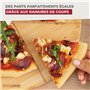 Fackelmann 31119 Planche à pizza avec rainures de coupe, Planche à découper la pizza, Planche en bois de bambou, tarte flambée,