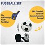 Best Sporting Ensemble gants de gardien de but de football + pompe I Accessoires de football I Kit avec pompe à ballon + gants d