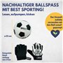 Best Sporting Ensemble gants de gardien de but de football + pompe I Accessoires de football I Kit avec pompe à ballon + gants d
