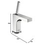 Hansgrohe 39035000 7847302 Citterio Mitigeur de lavabo à levier simple avec mouleur de Jet réglage Chromé