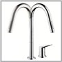 Hansgrohe 34822000 7846296 Citterio M Mitigeur d'évier à levier simple avec Robinetterie à 2 trous Chromé