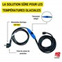 horizont Câble chauffant antigel avec thermostat de 1 à 48 m, idéal pour conduite d'eau ou plantes, chauffage d'accompagnement é