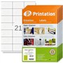 Printation 3481 4473 Lot de 10500 étiquettes autocollantes blanches vierges à imprimer – 500 feuilles DIN A4 de 3x7 21 70x41 – é