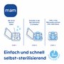 MAM Perfect Start - Lot de 4 tétines pour bébé de 0 à 2 mois - En silicone SkinSoft - 94% d'acceptation - Prévient les mauvais a