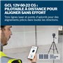 Bosch Professional laser combiné GCL 12V-50-22 CG (portée jusqu’à 50 m avec cellule de réception, Dual Power, Levelling Remote,