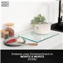 Moritz & Moritz Planche à découper en verre 40 x 30 cm – Planche à découper en verre de sécurité anti-rayures et hygiénique – Pl