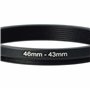 vhbw Bague d'adaptation de Filtre Step-Down de 46 mm vers 43 mm pour Objectif d'appareil Photo - Réducteur, métal, Noir
