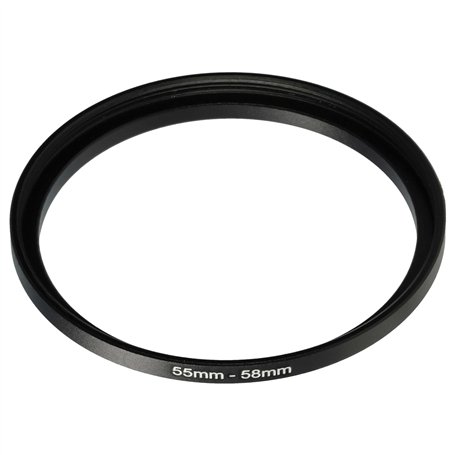 vhbw Bague d'adaptation de Filtre Step-Up de 55 mm vers 58 mm pour Objectif d'appareil Photo - Adaptateur