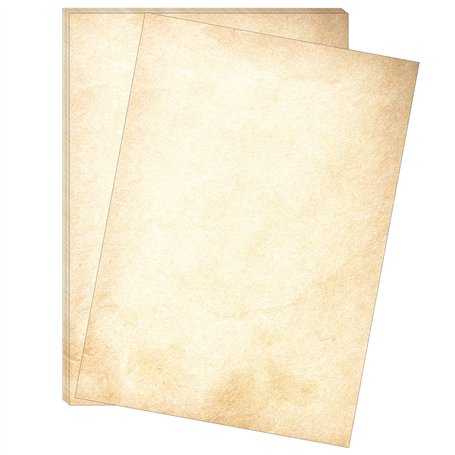 Lot de 100 feuilles de papier à lettre recyclé 120 g/m² - Format A4 recyclé - Idéal pour les invitations et lettres vintage (100