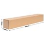 verpacking 10 tubes carton carrés 64 x 11 x 11 cm