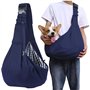 Sac de transport pour petit chien - Sac de transport jusqu'à 8 kg - Sac à bandoulière pour la promenade - Bleu marine