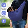 Sac de transport pour petit chien - Sac de transport jusqu'à 8 kg - Sac à bandoulière pour la promenade - Bleu marine