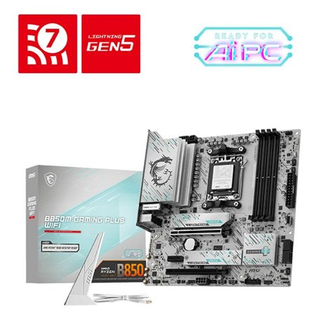 Carte Mère MSI B850M GAMING PLUS WIFI Intel Wi-Fi 6 AMD AM5 AMD B850