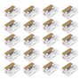 ECSiNG 20pcs PCB Porte-fusible avec 20pcs Couvercle Transparent Double Bornes 250V 6A 5x20mm Fusible PCB Panneau Support de Mont