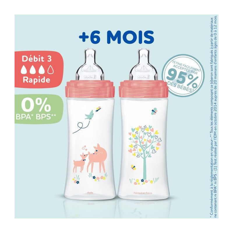 Image secondaire de Lot de biberons Dodie 3 uds (330 ml)