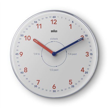 Braun Horloge d'apprentissage analogique de avec Mouvement à Quartz Silencieux