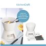 KitchenCraft Service à fondue avec 6 fourchettes Bols en céramique et acier inoxydable
