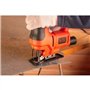 Scie sauteuse 400W - 3000 trs/min, course 18mm, lame en T, capacité de coupe bois 65mm/acier 6mm/alu 10 mm - BLACK+DECKER